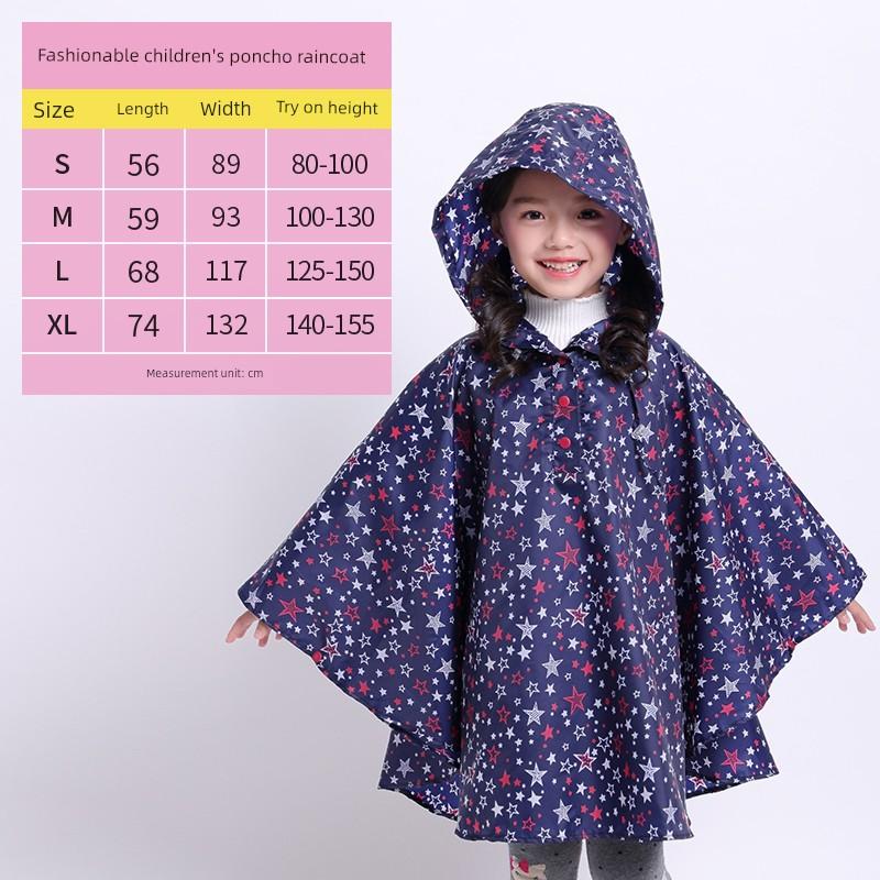 Children's Cloak Plus Size Raincoat Can Be Backpack Boy Girl Baby Fashion Cute Student Children Playing with Water Poncho