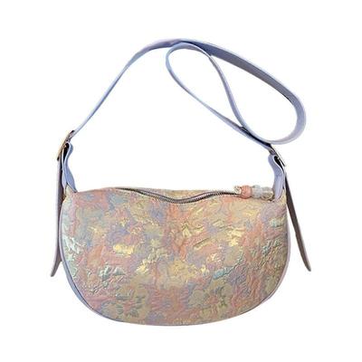 Trendy Canvas Crossbody Bag for Fashion Forward Individuals Convenient Shoulder Underarm Bags  Purple