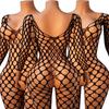 Damen Sexy Schrittloser Dessous Fischernetz Bodysuit Damen Erotische Kostüme Dehnbares Netz Durchsichtige Unterwäsche Teddy Bodystockings