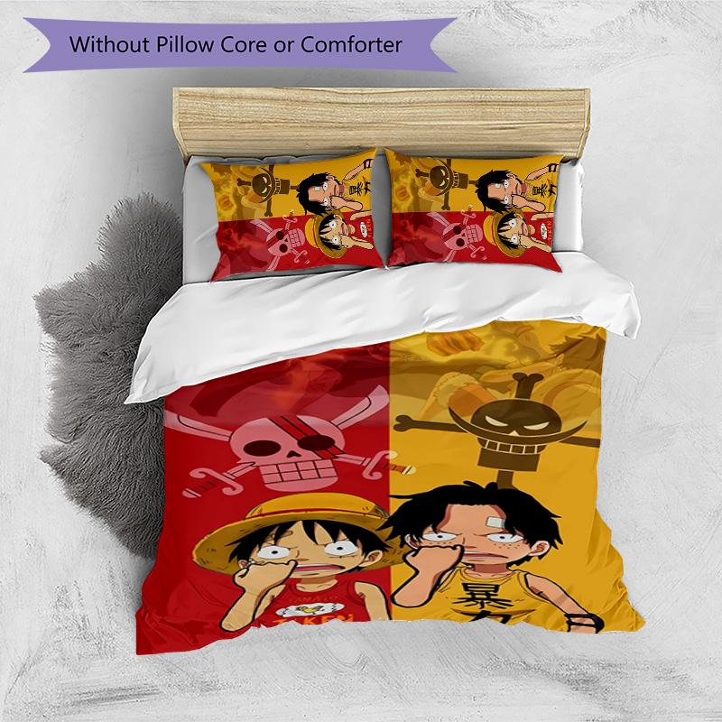 ONE PIECE 3pcs Bedding Set Duvet Cover Closure Includes 1 Duvet Cover & 2 Pillowcases for All Seasons Bedroom Home Dorm Decor