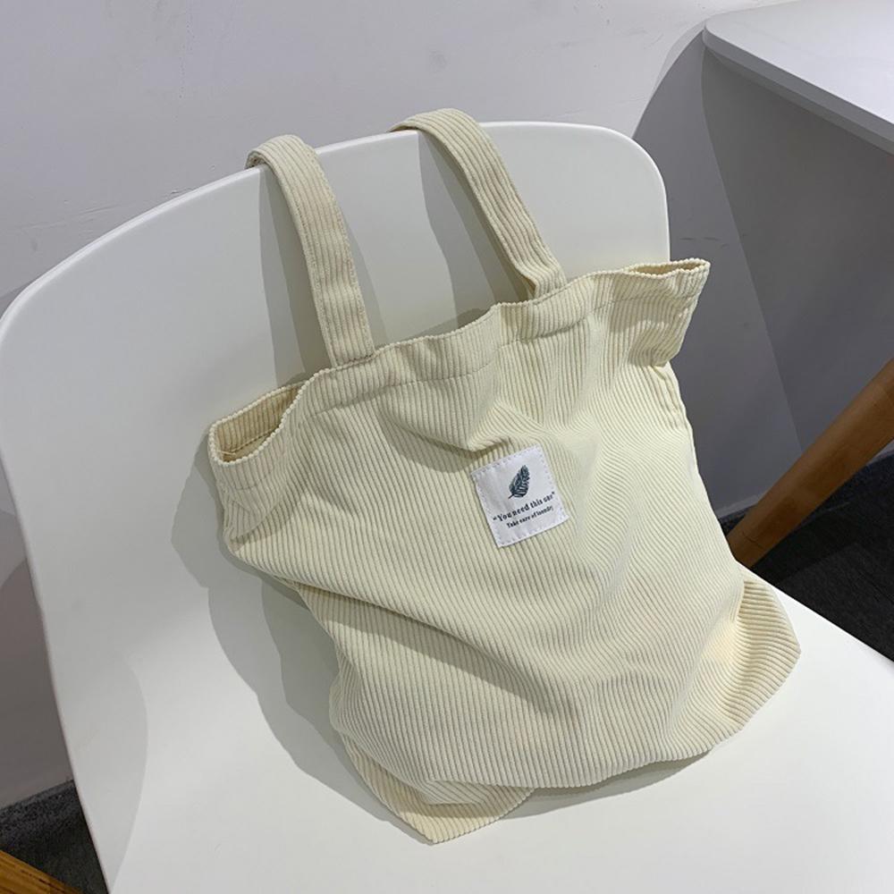 Sacs à bandoulière Envirmental Sacs cabas féminins Sacs de rangement Grand sac en velours côtelé Pour un usage quotidien Cadeau pour filles Shopping