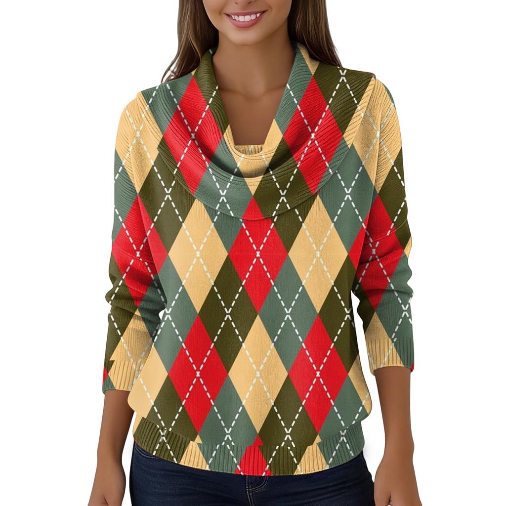 Dam Casual Och Moderiktig Rundhals Långärmad Tryckt Topp Tröja