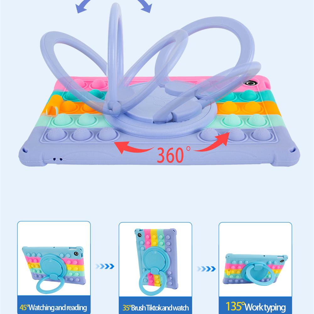 For Lenovo Tab TB311FU Case 2025 10.1 Inch Handle Stand Rotating Silicone Cover Soft Shell