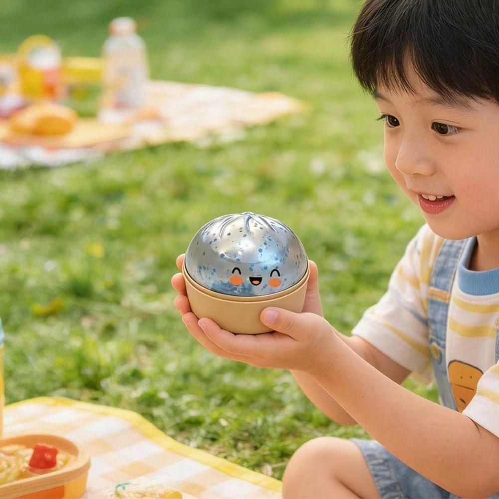 Glitzernder Knödel Quetschie Knödel-förmiges weiches Quetschspielzeug Brötchen Sensorische Bälle Jungen Mädchen