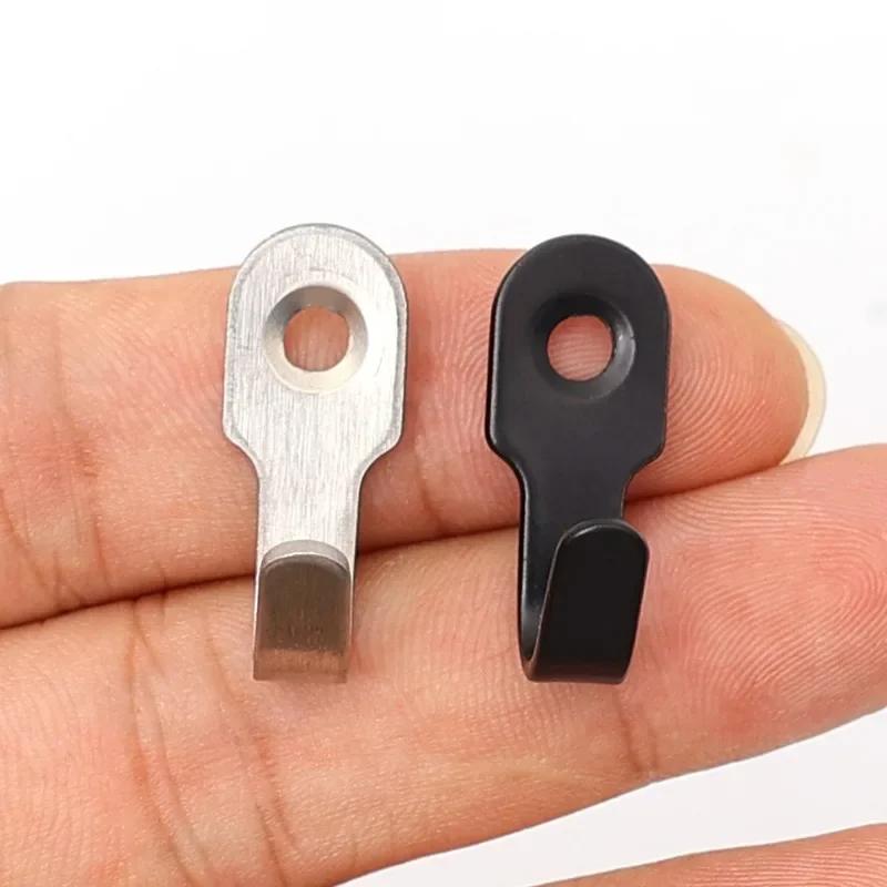 120Pcs Mini Stainless Steel J-Shaped Hook With Screw Items Key Rack Wall Punching Hook Kitchen Accessories Bathroom Hardware