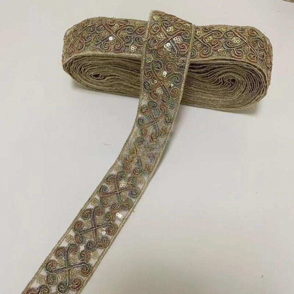 10 Yards Butterfly Flower Lace Applique Sewing Apparel Curtain Beaded Fringe Trim  Lamp Shade