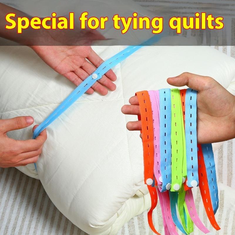 10 pièces Bandes Élastiques Nylon Avec Trou Bouton Bande Élastique Bricolage Couture Vêtement Pantalon Accessoires Organisateurs