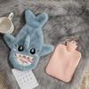 PVC Plush Shark Hot Water Bottle Insulating Winter Warm Bottle Portable Heat Reusable Bag  Home