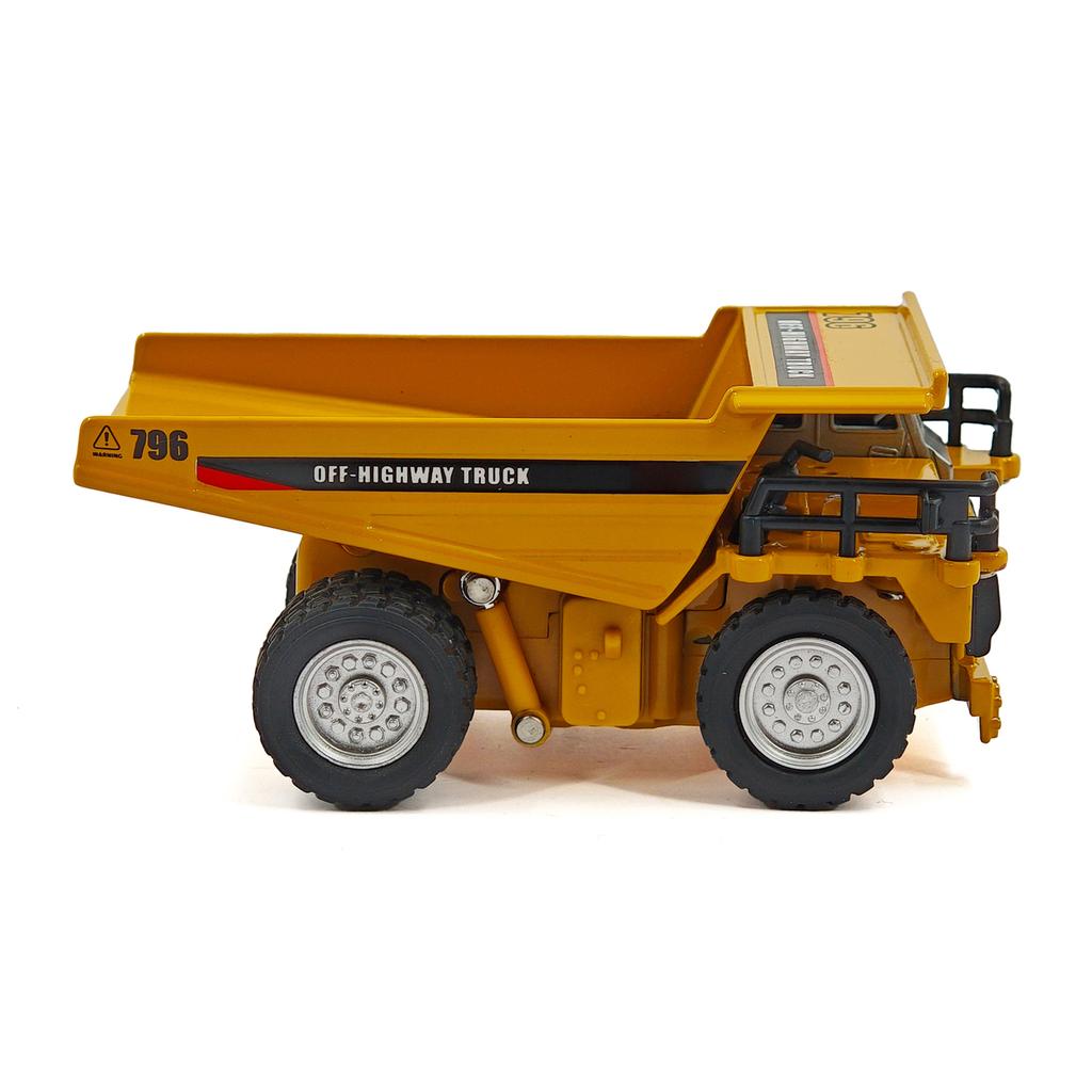 1:64 RC Dump Truck, 2.4G Remote Control Mini Construction Truck with Lights and Sound, Auto Demo, Auto Cruise