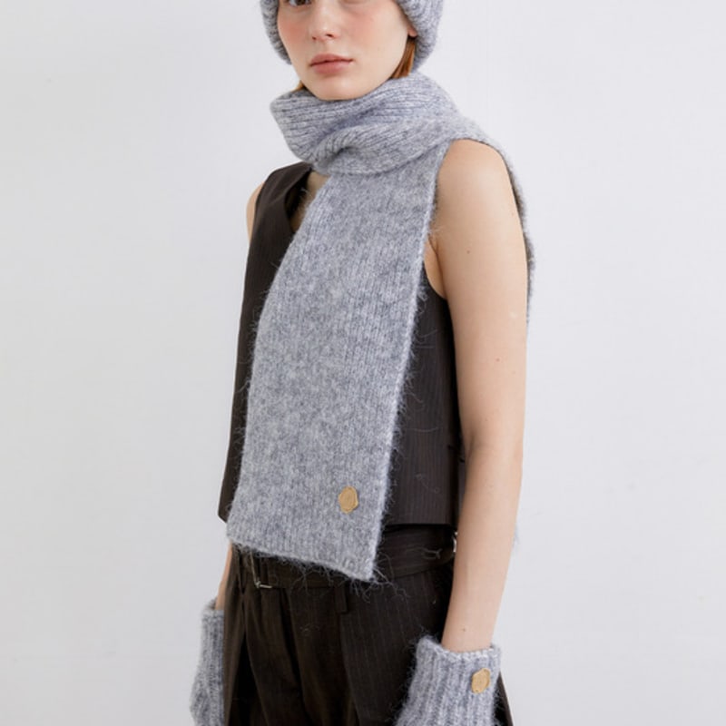 

халден [набор из 3 предметов] шарф перчатки шапка зимний набор (M041_серый) grey