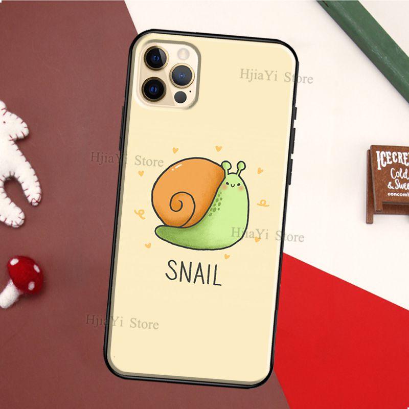 

Cartoon Animal Snail TPU Case For iPhone 11 14 Pro Max 12 13 mini X XS Max XR 5S SE 2020 6S 7 8 Plus Back Cover iPhone 8