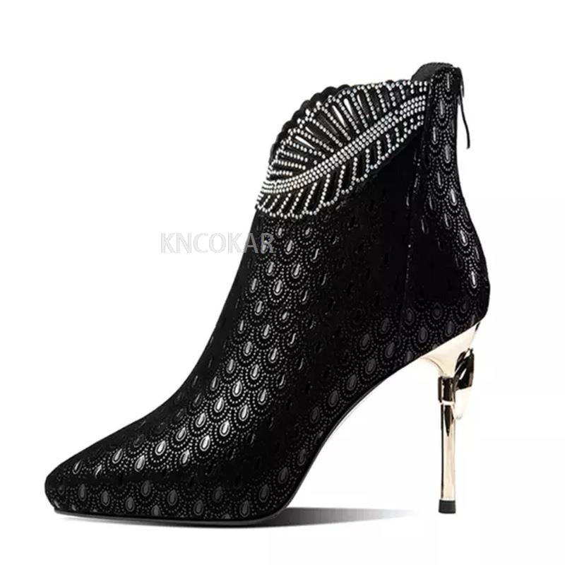 High Heel Women's 2025 New Spring and Autumn Women's Boots Simple and Elegant Thin Heel Single Boot Pointed Tip