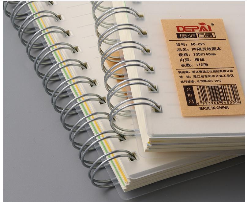A6 A5 B5 Coil Transparent Cover cCoil Classification Notebook Subclass Notebook Office Notepad Office Stationery