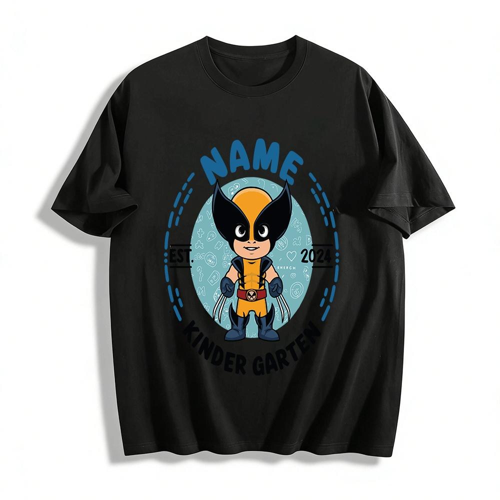 

Custom Name 2024 Wolverine Kindergarten Kids Tee Pure cotton T-shirt XXS