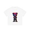 Unisex Oversized T Shirt Black Kaws Bear Graffiti Print Streetwear Fashion Casual Wear for Men and Women Artistic Design Trendy Outfit Statement Piece