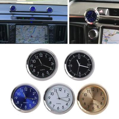 Orologio per auto luminoso con quadrante a visione notturna - Mini orologio da cruscotto per auto, Numeri che si illuminano al buio, Accessori interni per auto