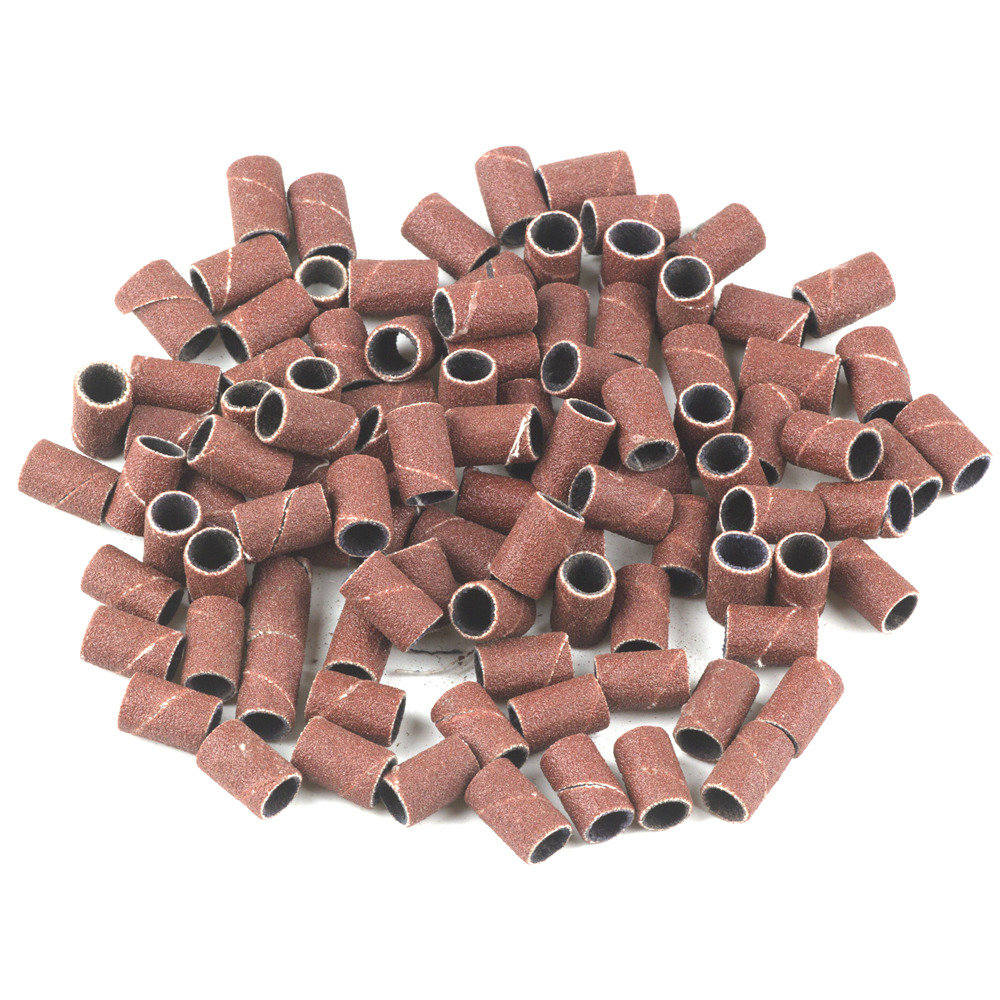 100pcs 80''/120''/180" For Nail Art Sanding Bands Gel Polish Remover Tool Accessory For Electric Nail Machine Nail Drill Bits