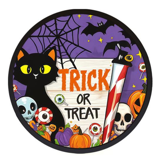 Festive Halloween Decorations LED Glowing Hanging Decor, Acrylic Window Ornament with Light, Spooky Ambiance Sign for Door Wall Haunted House,