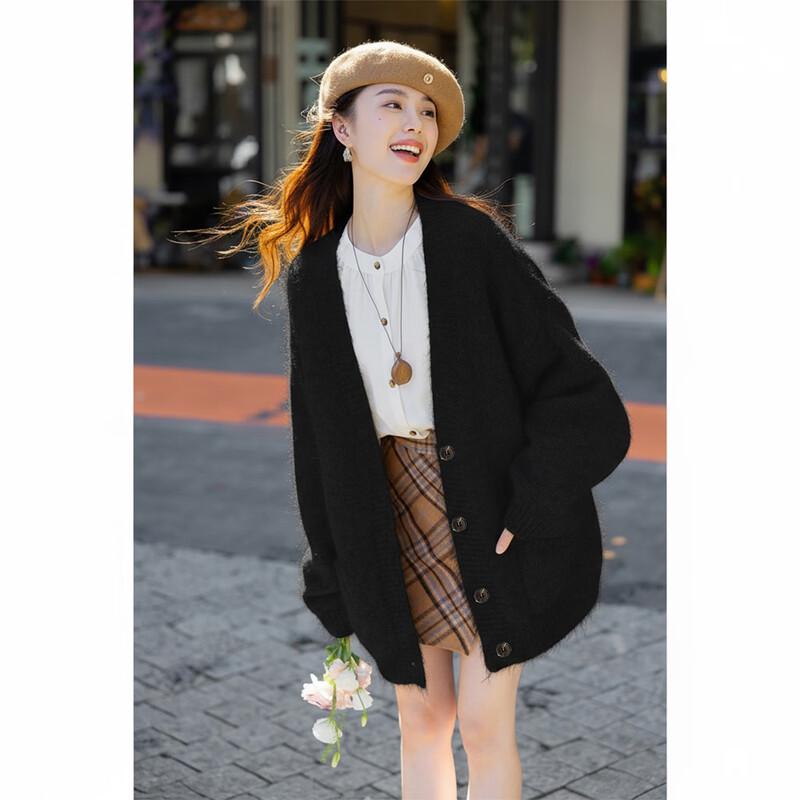 

ITISF4 Women s Soft Knit Cardigan Sweater One Size