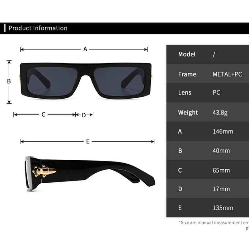 Fashion Vintage Rectangle Sunglasses Women Men Luxury Brand Designer Small Frame Flat Top Gradient Sun Glasses For Female Uv400