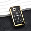 For Peugeot Partner Tepee 207 307 308 407 For Citroen C-Crosser C3 C4 Picasso Berlingo 2 Buttons Key Case Cover Case Keychain