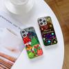 Ae119 Merry Christmas Santa art design Electroplated Glass Phone Cases for SamsungS25 Ultra iPhone 16 Pro Xiaomi Redmi Lens Full Protection Back Cover