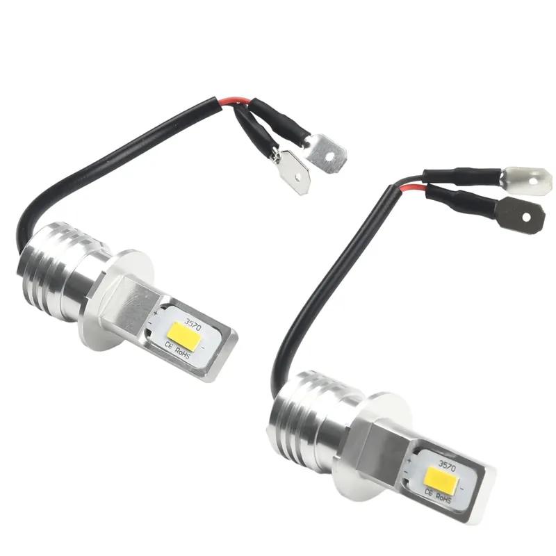 2pcs H3 LED Fog Light Bulbs Conversion Kit Super Bright Canbus 3000K Yellow 80W Car Daytime Running Light LED Driving Lights