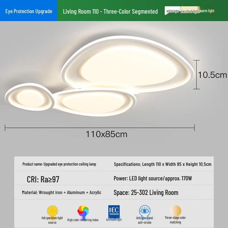 UOSU Full Spectrum Eye Protection LED Ceiling Light