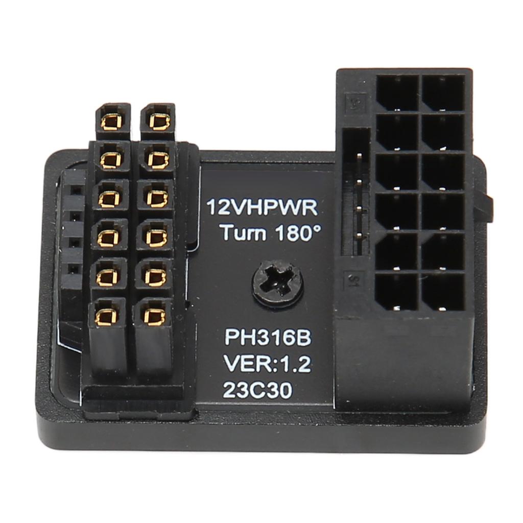 ATX 16Pin Male to 16pin Female 180 Degree Angled Adapter 12V PCIe5.0 HPWR GPU U Turn Angle Connector for Desktop PC