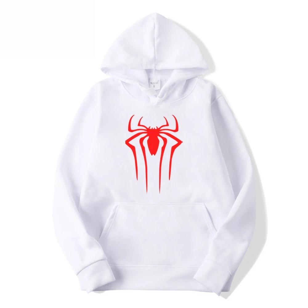 2025 Fashion Men's Hoodie Casual Hoodie Sweatshirt Men's/Women's Top Solid Color Printed Spider Hoodie Sweatshirt