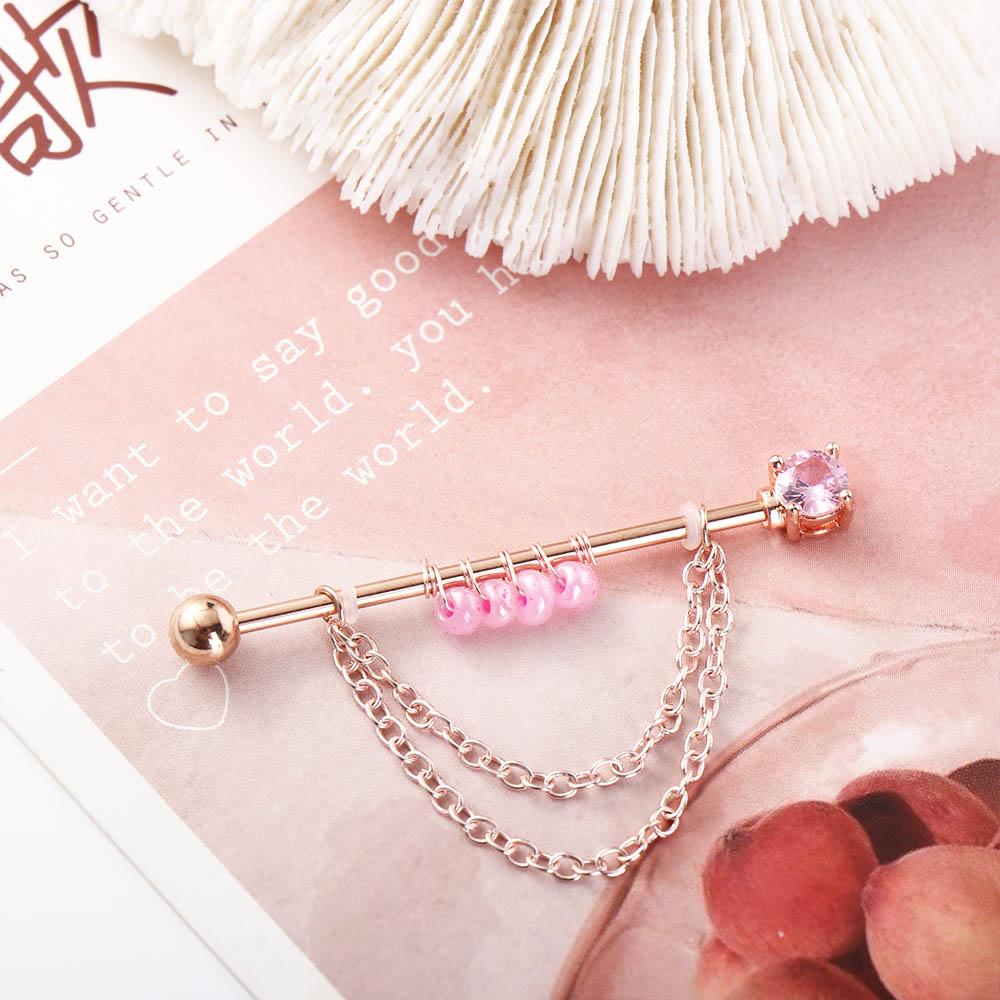 Barbell Earrings Cartilage Stud Earrings Ear Bone Stud Industrial Barbell Earring Long Ear Stud