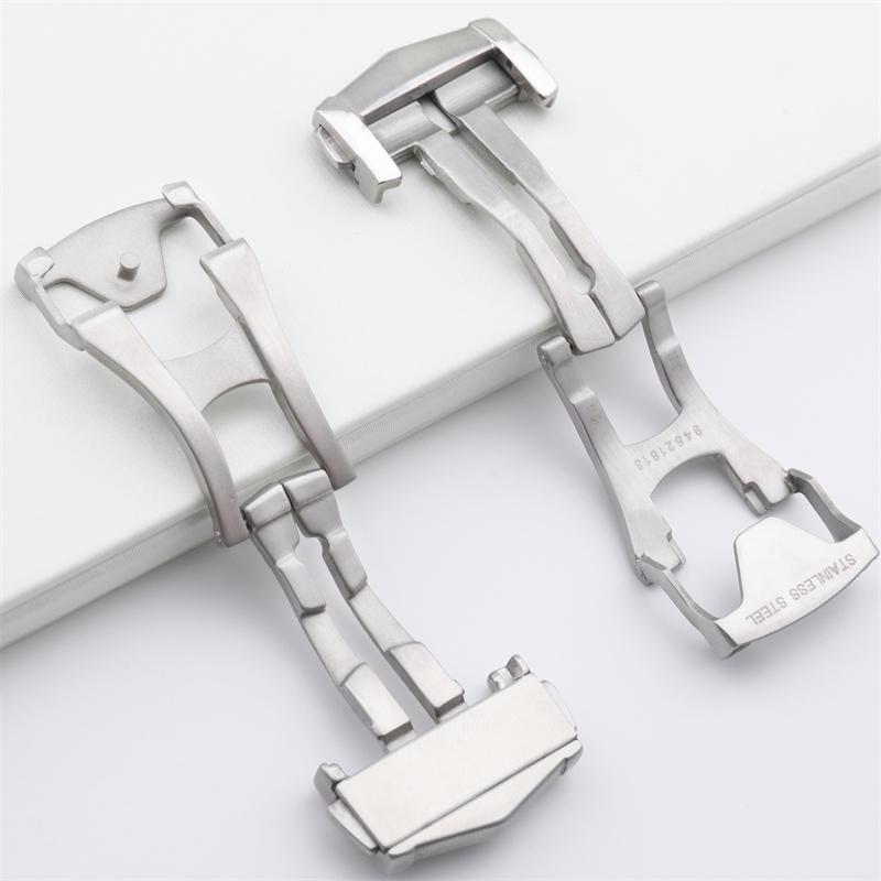 18mm 20mm Metal Watch Band Buckle for Omega Stainless Steel Folding Buckle Silver Black Clasp Deployment Clasp Accessories