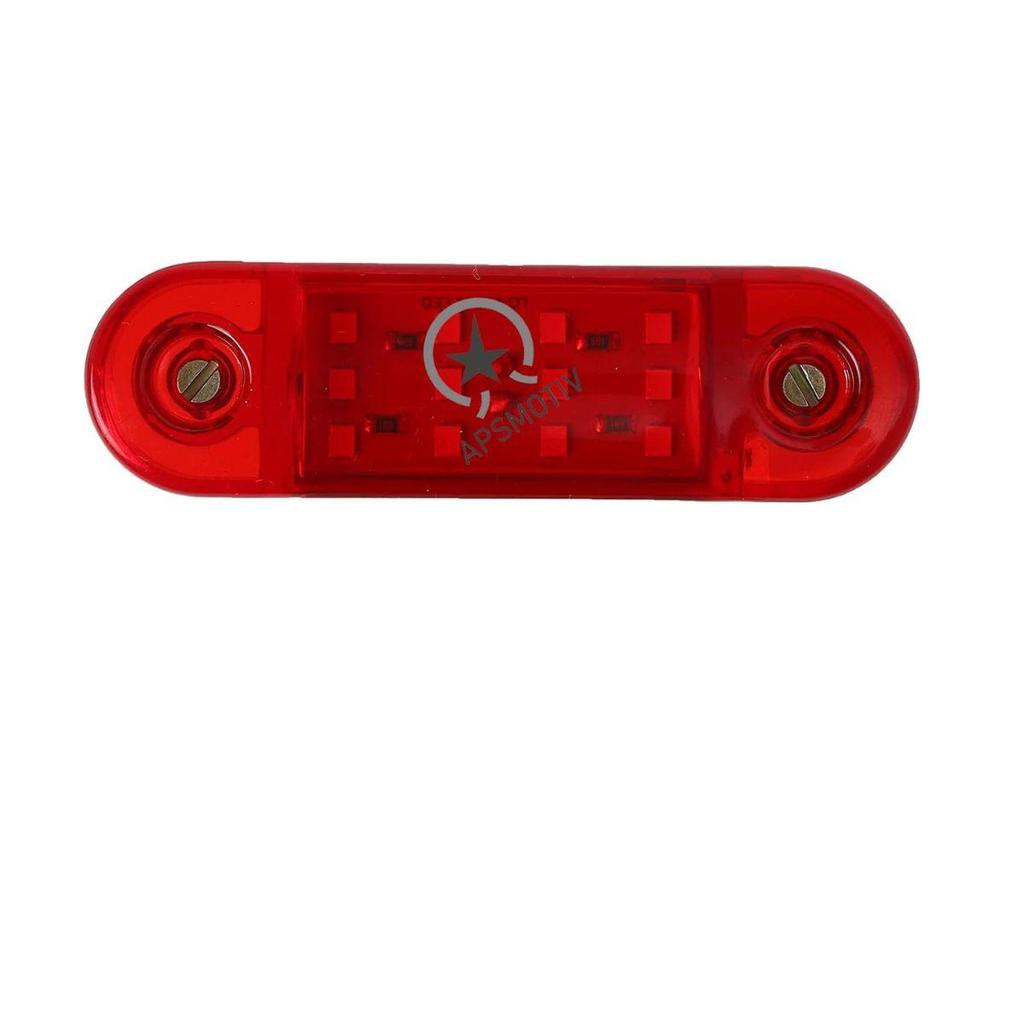 2-Pack Semi Trailer Side Marker Lights RED LED Side Marker Truck Lighting LED Trailer Lights 12V Waterproof Truck Lights