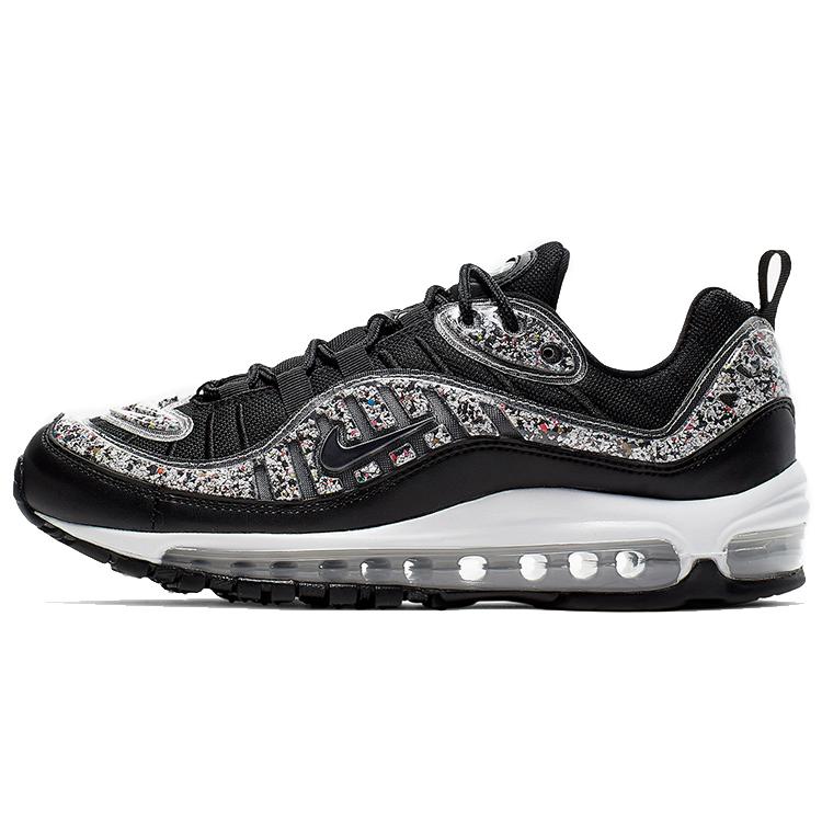 Nye Nike Air Max 98 Resirkulert Svart Hvit Dame AV4417-001