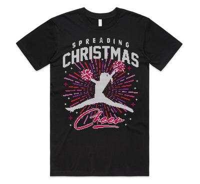 Cheerleading Spreading Christmas CHEER Xmas T-shirt Adult's Children's Kids