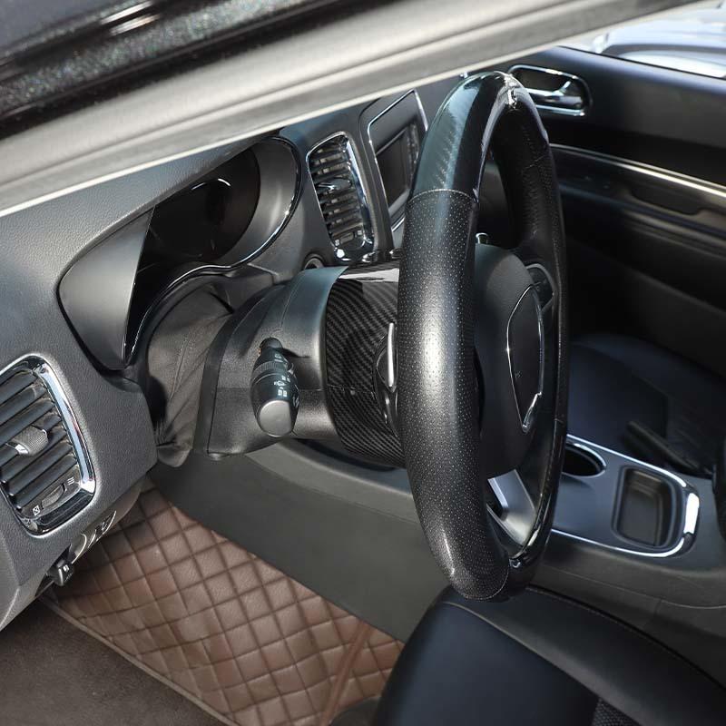 ABS Steering Wheel Base Upper Decoration Protective Cover Sticker Fit For Dodge Charger For Challenger For Durango For 300C Interior Accessories