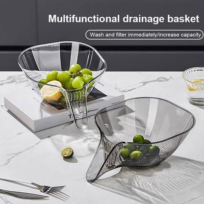 Drain Basket Large Capacity Efficient Quick Drainage Sink Fruit Vegetable Washing Basket for Home Kitchen