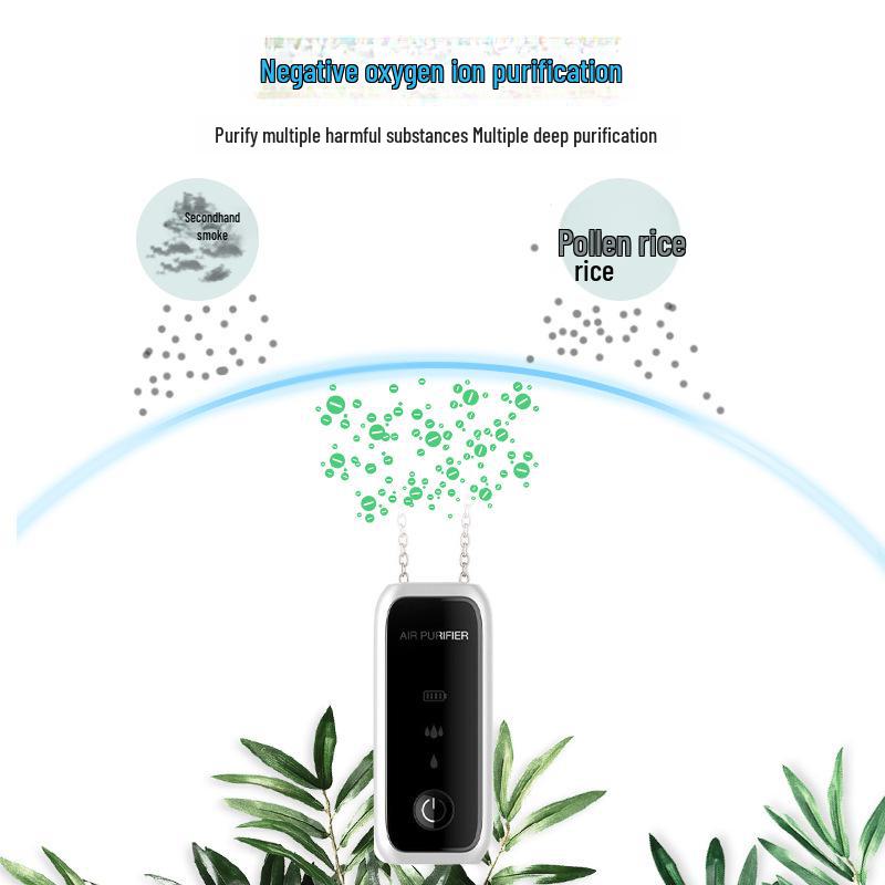 Portable Neck-Hanging Negative Ion Air Purifier Mini 