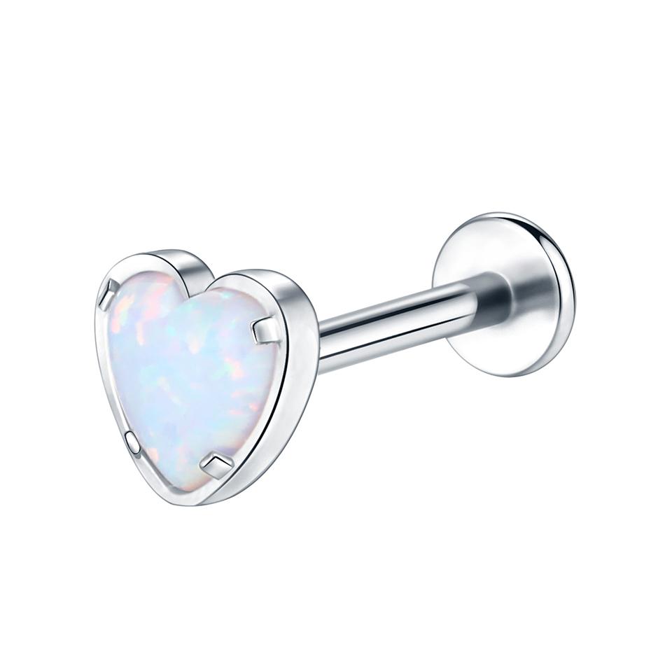 1PC Titanium Ear Piercing Cartilage Earrings Tragus Helix Pirsing Labret Piercing Cross Ear Lobe Lip Rings Daith Jewelry Women