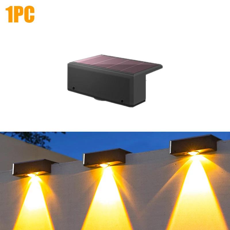 2/4pcs Solar Wall Washing Lamp Waterproof Outdoor LED Wall Light Courtyard Lamp Decorative Balcony Garden Decorative Lights