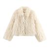 New autumn models, women's clothing, fashionable and versatile design, long fur lapel collar and long sleeves