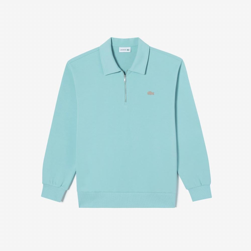 

LACOSTE Мужская Цветная Футболка с Крокодиловым Воротником Половина Молнии Мята