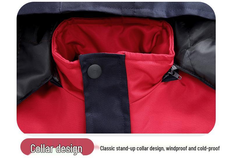 Men's Thick Winter Work Jacket - Wear-Resistant, Anti-Scald, Cotton with Plus Velvet Lining
