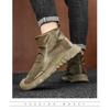 Men's New Fashion Black Fleece-lined Martin Boots, Versatile Comfortable Wear-resistant Leather Boots for Autumn and Winter