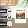 Autumn Mountains Wooden Jigsaw Puzzle Toys, Irregular Animal Shaped Pieces, Best Gift for Christmas and Thanksgiving