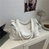 Spacious Faux Leather Tote Bag Zipper Closure Shoulder Handbag for Women