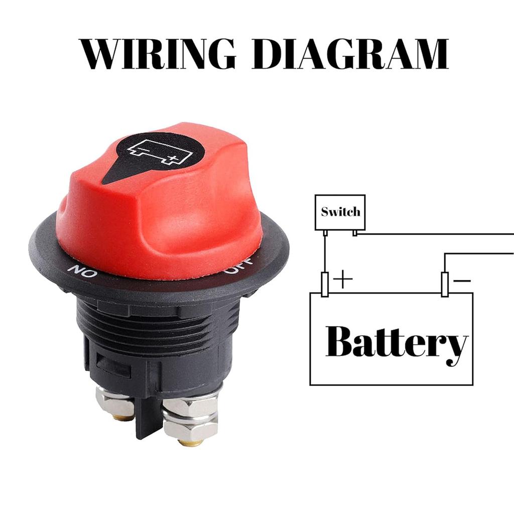 Battery Disconnect Switch 12-48 V Battery Master Cut Shut Off Isolator Switch Max. 32V DC 100A Cont 150A INT ON-Off Power Battery Switches for Car