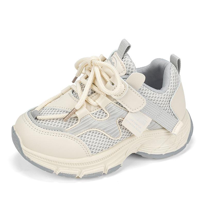 

Kids Velcro Strap Breathable Mesh Thick Sole Casual Daily Athletic Sneakers 26 серый