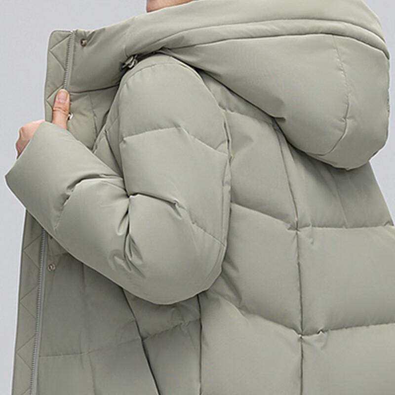 XueZhongFei Women's Mid-Aged Hooded Winter Down Jacket