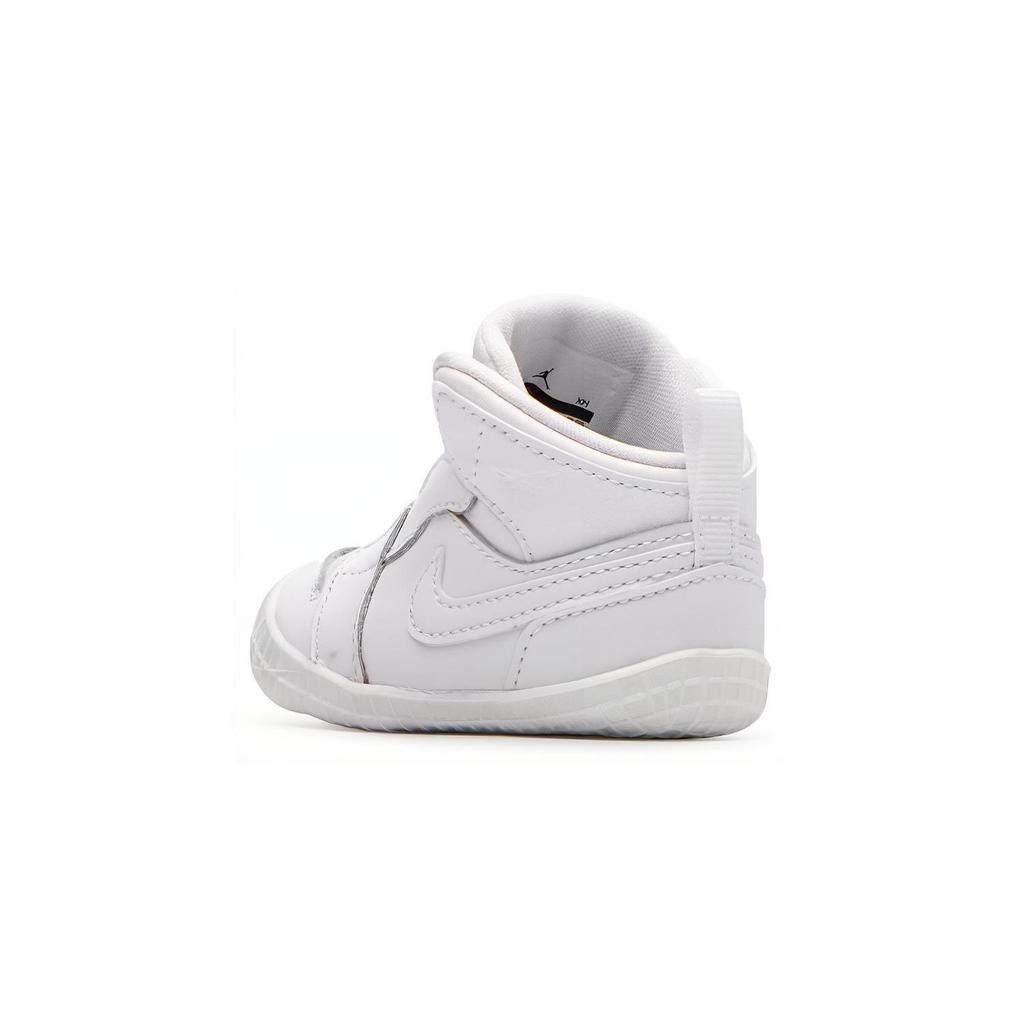 Jordan Air Jordan 1 Crib Bootie Slip Resistant Cushioning High Top Pre Walking Baby Shoes White Infant And Toddler AT3745-100